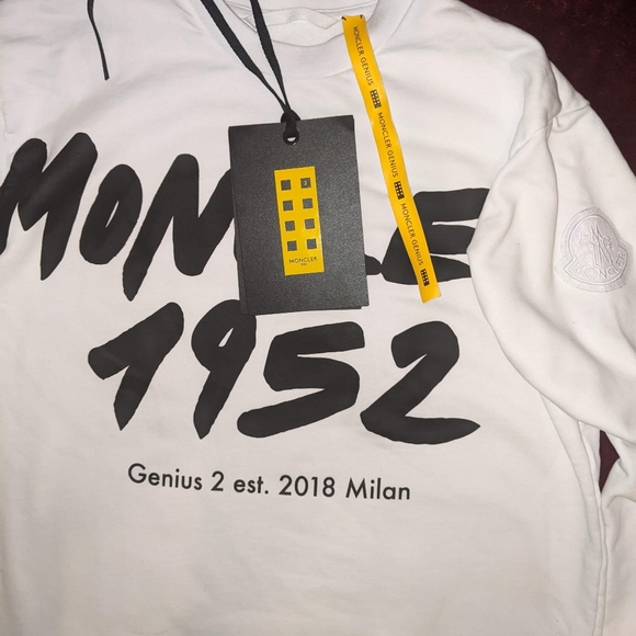 Mens White Moncler 1952 Large Sweatshirt - Picture 8 of 9